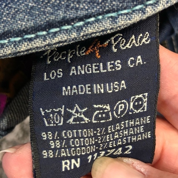 PEOPLE FOR PEACE - STYLE 1073MA - BOLD RETRO CAPRI HEAVY EMBROIDERY - B12 - Picture 15 of 16